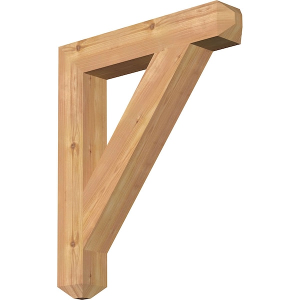 Ekena Millwork Traditional Craftsman Smooth Bracket, Western Red Cedar, 3 1/2"W x 22"D x 26"H BKT04X22X26TRA04SWR - main